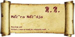Móra Nádja névjegykártya